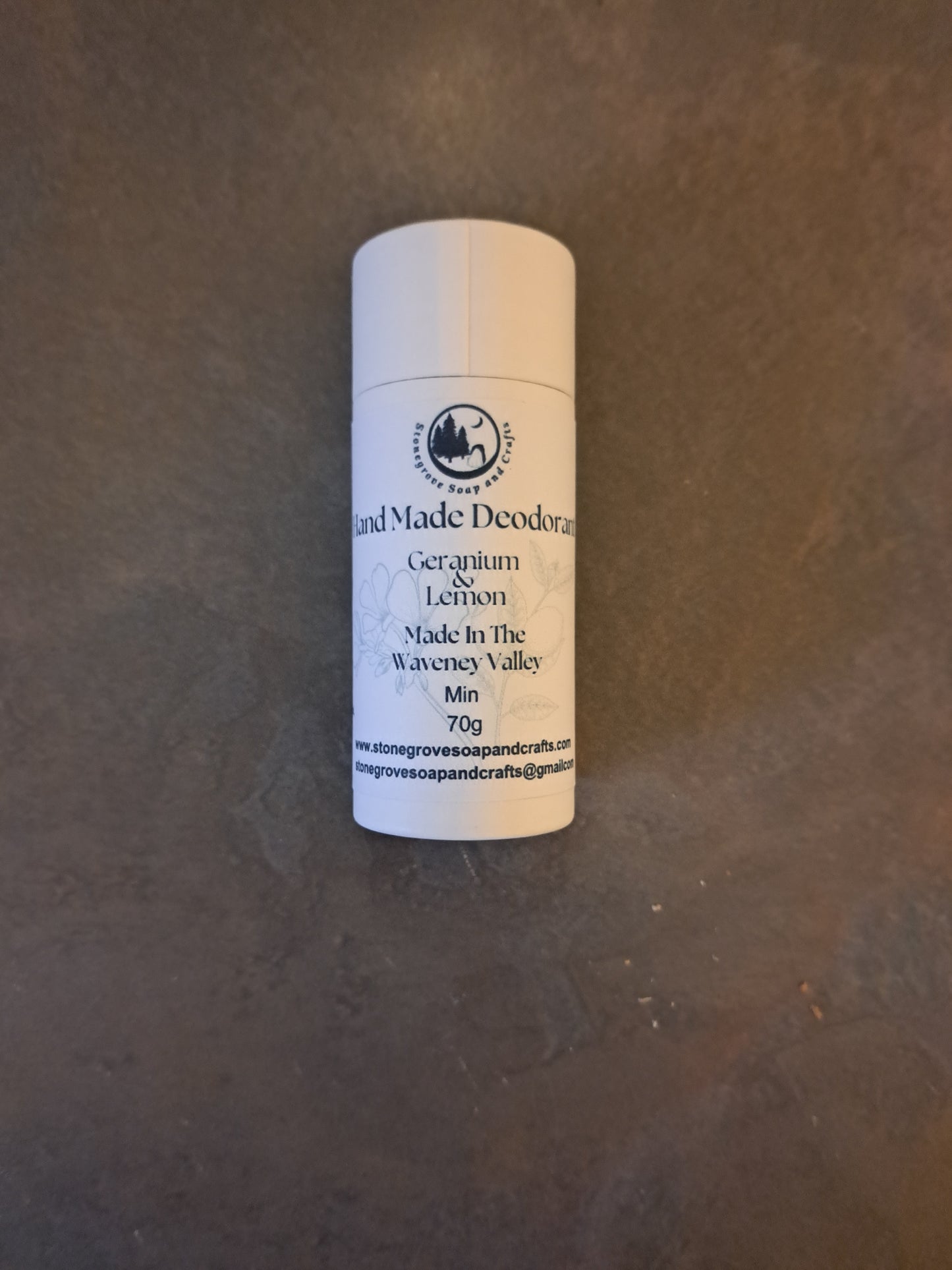Natural Deodorant - Geranium & Lemon - Min 70g